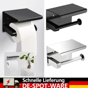 Edelstahl Toilettenpapierhalter ohne Bohren Klopapierhalter WC Klorollenhalter - Bild 1 von 13