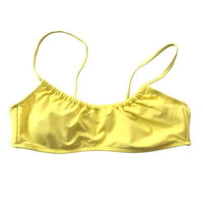 Без границ бикини верхний регулируемый ремни съемные чашки желтый L - Изображение 1 из 3