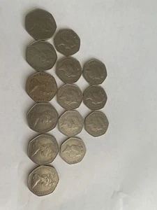 GREAT BRITAIN 50 PENCE 1969, 1979, 1981, 1997, 1998, 2003, 2004 - Picture 1 of 3