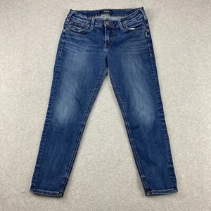 Silver Jeans Suki Skinny Crop Damen 30 x 25 Blau Stretch Mid Rise Denim Hose - Bild 1 von 15