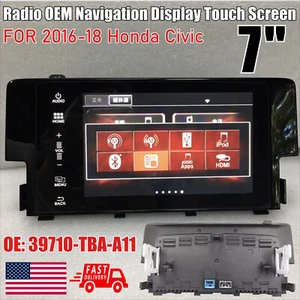 FOR 2016-18 Honda Civic Radio OEM Navigation Display Touch Screen 39710-TBA-A11 - Picture 1 of 23