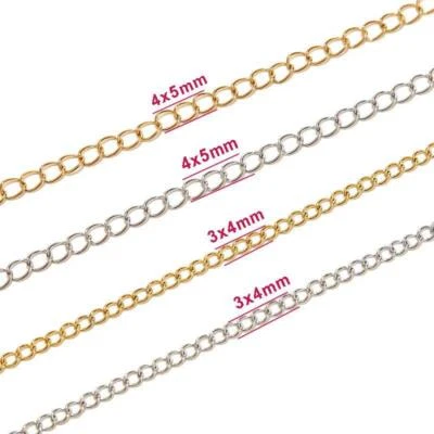 Cadenas extensoras de acero inoxidable de un rollo/10 metros 3x4mm/4x5mm Foto 1 de 4