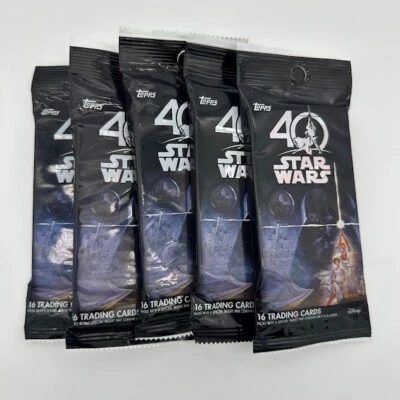 2017 Topps Star Wars 40. Jubiläumspaket Von 5 Exklusive Versiegelte Fat Packs! - Bild 1 von 2