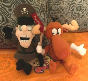 Par de Peluche Rocky & Bullwinkle Moose Fearless Leader CVS Stuffins De Colección 1999  - Imagen 1 de 2