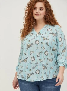 Blusa Torrid Disney Cenicienta Azul Nueva con Etiquetas Nueva 1X - Imagen 1 de 4