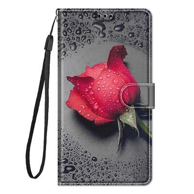 Red Rose Wallet Phone Case For Samsung iPhone OPPO Moto Google Honor Sony Redmi - Image 1 of 4