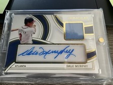 Dale Murphy 2023 Panini Immaculate Baseball On Card Auto #10/34 GAME USED JERSEY