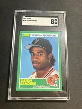1989 Score #246 Deion Sanders Rookie NFL Football Card RC PRIME TIME SGC 8 NM/M