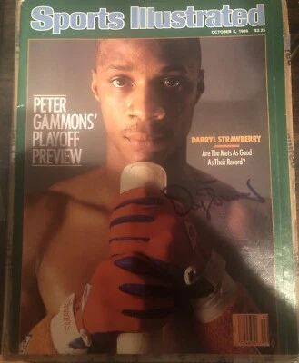 Darryl Strawberry Mets Signed 1986 Complete Sports Illustrated AUTO No Label - Image 1 of 2