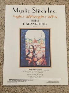 RARE Mystic Stitch Bill Bell Italian Gothic Cross Stitch Pattern Book BB-33 - Picture 1 of 4