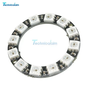 WS2812 5050 RGB LED 12-Bit Ring Integrated Driver Module For Arduino - Bild 1 von 7