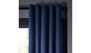Cortinas con ojales oscurecidas lisas Habitat - azul marino 229 X 229 (caja abierta probada) - Imagen 1 de 8