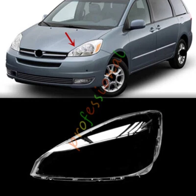 Cubierta de lente transparente para faros laterales izquierdo Toyota Sienna 2004-2005 + sellador Foto 1 de 4