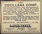 Antique Vintage Cocillana Morphine Pharmacy Label, Covington, KY 1910s