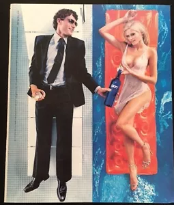 ANUNCIANTE ESTAMPADO DE COLECCIÓN 2005 Skyy Vodka Hermoso Mujer Mojado en Piscina - Imagen 1 de 1