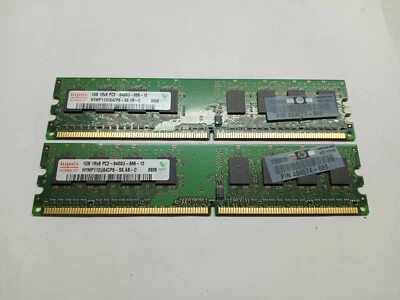 Hynix Memory Module PC2 6400U HYMP112U64CP8 2GB = 2 x 1GB Sticks  - Image 1 of 4