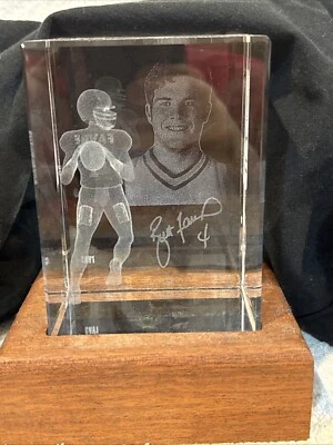 RARE 1990's Brett Favre Green Bay Packers Lighted Acrylic Hologram, SUPER COOL! - Image 1 of 4