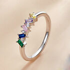 Fashion Women Wedding 925 Silver Rings Gifts Cubic Zirconia Jewelry Size 6-10