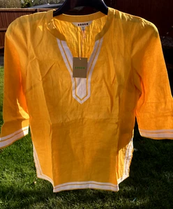 BODEN Neck detail tunic top size 10 yellow colour T1600 --B66a__ - Picture 1 of 6