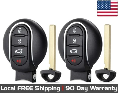 2x New Quality Replacement Proximity Key Fob Remote For 2014-2018 Mini Cooper - Image 1 of 4