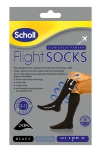 Calcetines Scholl Flight, negros Reino Unido talla 3-6 unisex calcetines de compresión X 1 par - Imagen 1 de 5