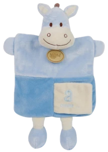 Doudou Peluche Baby'nat Babynat Cheval Vache âne essel Marionnette bleu A comme - Picture 1 of 2