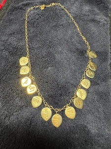 Me&Ro 10K Yellow Gold Lotus Petal Collar Necklace - Picture 1 of 6