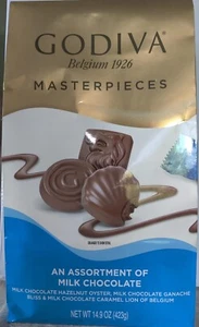 Godiva Belgium Masterpieces Heavenly Milk Chocolate with Ganache 15.1 OZ - Picture 1 of 6