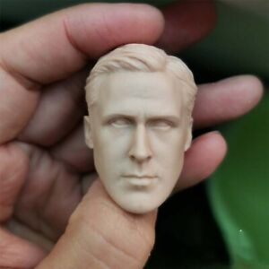 1/6 Scale Ryan Gosling Unpainted Head Carving Head Model F 12'' ht Body Figure