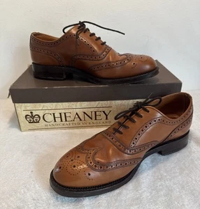 Joseph Cheaney Ivywood Brown Oxford Brogues Size UK 7.5 Vintage In Original Box - Picture 1 of 21