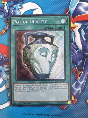 Yu-Gi-Oh! TCG Pot of Duality 1st Edition SECRET RARE RA02-EN057 - Image 1 of 2