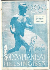 Olympics / Finland, Very Well Worn Original 1952 Helsinki Programme (J63) - Picture 1 of 7