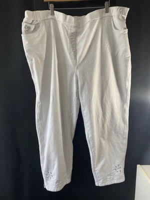 Dream Jeannes Quacker Factory Womens Crop Pants Size 3X Stretch Pull On Resort - Image 1 of 4