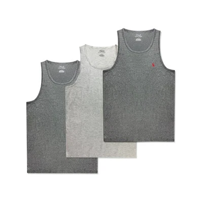 Regata Polo Ralph Lauren Masculina Pacote com 3 100% Algodão Macia Ajuste Clássico Nova Com Etiqueta - Imagem 1 de 4