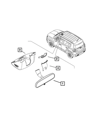 Genuine Mopar Inside Rear View Mirror 5VW62LXHAA - Image 1 of 4