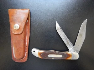 Vintage Schrade-Walden NY USA 250T Old Timer 5-1/4" Pocket Knife & Sheath- EXC! - Picture 1 of 12