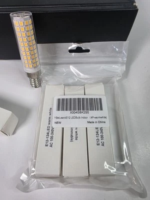 E12 Candelabra LED Bulb C7 10W 110V 136-2835 SMD Ceramics Light Equivalent 100W - Image 1 of 4