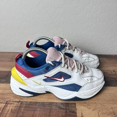 Nike M2K Tekno White Blue Force Womens 7.5 Sneakers Shoes Gym Running AO3108-402 - Image 1 of 4