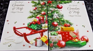 Grandson & Wife Christmas Card. 2 x Themes available. - Picture 1 of 7