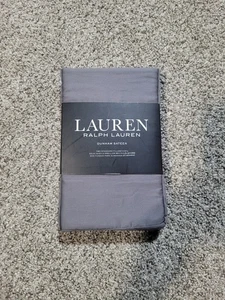 Ralph Lauren Dunham Sateen 2 Standard Pillowcases Charcoal Gray 300 Thread Ct - Picture 1 of 5
