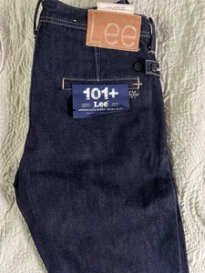 LEE 101 + Selvedge Denim Jeans Pants Mens 30W 29L Straight Cowboy Western New - Picture 1 of 12