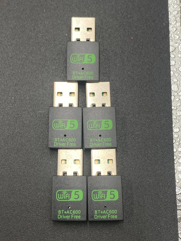 5 LOT 600Mbps MINI WIFI ADAPTER USB 3.0 2.4G/5G & BLUETOOTH 2 in 1 WIFI BT+AC600 - Image 1 of 3