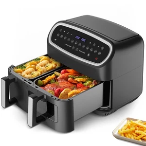 Freidora de Aire sin Aceite con Doble Cesta, Air Fryer XXL de 10L, 12 Programas - Imagen 1 de 7