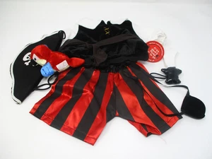 Disfraz de pirata Build A Bear conjunto de 6 piezas pantalones parche para ojos sombrero pájaro espada nuevo con etiquetas - Imagen 1 de 9