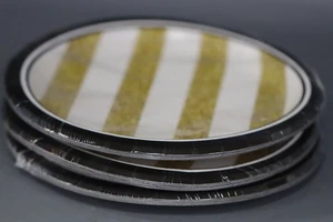 Black and Gold Round Paper Dessert Plates 8 Count, (Pack of 3 24 Count) - Picture 1 of 4