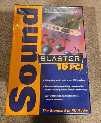 Creative Sound Blaster 16 PCI SB4740 Windows 95 98 NT XP - New Sealed in Box! - Image 1 of 4