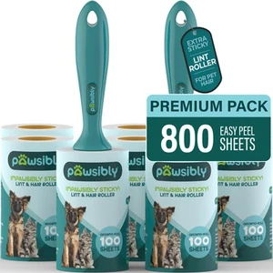 Paquete de 8 rodillos de pelusa Pawsably para cabello de mascotas extra pegajosos - 800 hojas en total, id... - Imagen 1 de 6