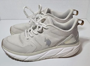 U.S. Polo Assn. Women's Size 7.5 Classic Sporty Logo White Cushion Sneakers - Picture 1 of 7