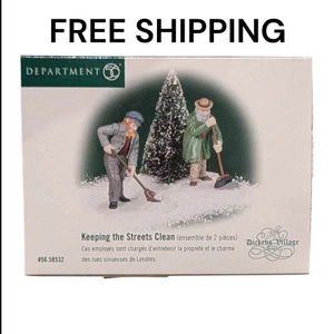 Dept 56 Dickens' Village "Keeping The Streets Clean" 2er Set #58532 Vintage Neu - Bild 1 von 6