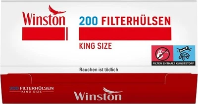 Winston Hülsen Filterhülsen Zigarettenhülsen (50 x 200er -Packung)